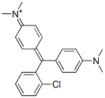 N,N-Dimethyl[4-[[4-(dimethylamino)phenyl]2-chlorophenylmethylene]-2,5-cyclohexadiene-1-ylidene]iminium Struktur