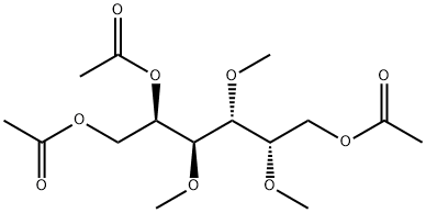 1-O,5-O,6-O-Triacetyl-2-O,3-O,4-O-trimethyl-D-galactitol Struktur