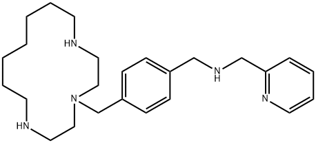 2-Pyridinemethanamine, N-[[4-(1,4,7-triazacyclotetradec-4-ylmethyl)phenyl]methyl]- Struktur