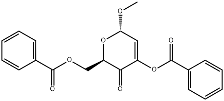 (2R,6S)-(+)-4-BENZOYLOXY-2-BENZOYLOXYMETHYL-6-METHOXY-2H-PYRAN-3(6H)-ONE Struktur