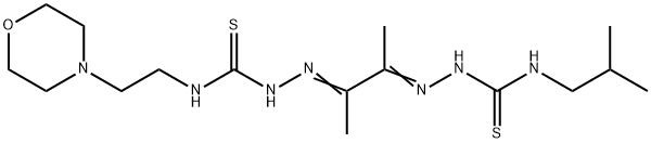 4-(2-Methylpropyl)-4'-(2-morpholinoethyl)[1,1'-(1,2-dimethyl-1,2-ethanediylidene)bisthiosemicarbazide] Struktur