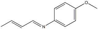 Benzenamine, N-(2E)-2-butenylidene-4-methoxy-, [N(E)]- (9CI) Struktur