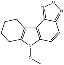 6-METHOXY-7,8,9,10-TETRAHYDRO-6H-[1,2,5]OXADIAZOLO[3,4-C]CARBAZOLE Struktur