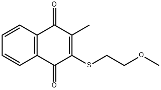 2-(2-Methoxyethylthio)-3-Methylnaphthalene-1,4-dione Struktur