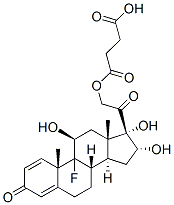 9-fluoro-11beta,16alpha,17,21-tetrahydroxypregna-1,4-diene-3,20-dione 21-(hydrogen succinate) Struktur