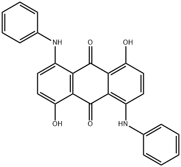 1,5-dihydroxy-4,8-bis(phenylamino)anthraquinone Struktur