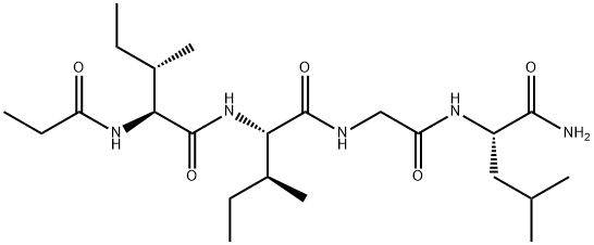 PROPIONYL-ILE-ILE-GLY-LEU-NH2 Struktur