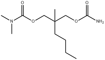 N,N-Dimethylcarbamic acid 2-(carbamoyloxymethyl)-2-methylhexyl ester Struktur