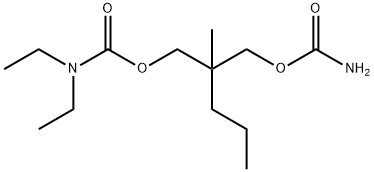 N,N-Diethylcarbamic acid 2-(carbamoyloxymethyl)-2-methylpentyl ester Struktur