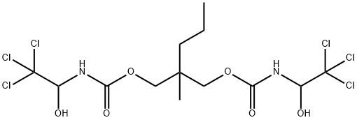 Bis[N-(2,2,2-trichloro-1-hydroxyethyl)carbamic acid]2-methyl-2-propyltrimethylene ester Struktur