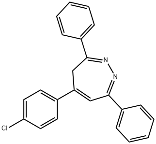 5-(4-chlorophenyl)-3,7-diphenyl-4H-1,2-diazepine Struktur