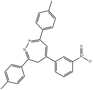 5-(m-Nitrophenyl)-3,7-di-p-tolyl-4H-1,2-diazepine Struktur