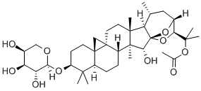 25-O-ACETYLCIMIGENOL 3-O-ALPHA-L-ARABINOSIDE Struktur