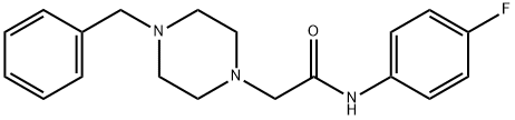 1-PIPERAZINEACETAMIDE, N-(4-FLUOROPHENYL)-4-(PHENYLMETHYL) Struktur