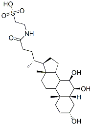 2-[[(4R)-4-[(3R,5R,6S,7R,10R,13R,17R)-3,6,7-trihydroxy-10,13-dimethyl-2,3,4,5,6,7,8,9,11,12,14,15,16,17-tetradecahydro-1H-cyclopenta[a]phenanthren-17-yl]pentanoyl]amino]ethanesulfonic acid Structure