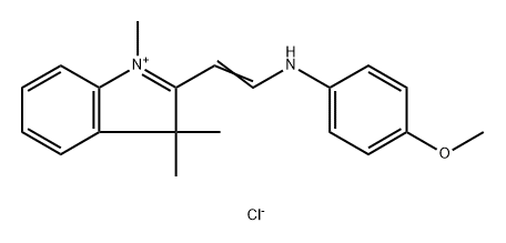 2-[2-[(4-methoxyphenyl)amino]vinyl]-1,3,3-trimethyl-3H-indolium chloride Struktur