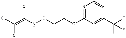 N-(1,2,2-TRICHLOROVINYL)-O-(2-([4-(TRIFLUOROMETHYL)-2-PYRIDYL]OXY)ETHYL)HYDROXYLAMINE Struktur