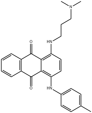 1-[[3-(dimethylamino)propyl]amino]-4-[(4-methylphenyl)amino]anthraquinone Struktur