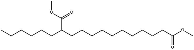 2-Hexyltridecanedioic acid dimethyl ester Struktur