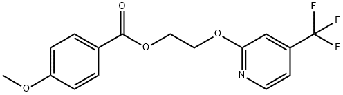 2-([4-(TRIFLUOROMETHYL)-2-PYRIDYL]OXY)ETHYL 4-METHOXYBENZOATE Struktur