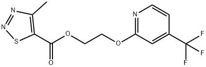 2-([4-(TRIFLUOROMETHYL)-2-PYRIDYL]OXY)ETHYL 4-METHYL-1,2,3-THIADIAZOLE-5-CARBOXYLATE Struktur