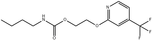 CARBAMIC ACID, BUTYL-, 2-[[4-(TRIFLUOROMETHYL)-2-PYRIDINYL]OXY]ETHYL ESTER Struktur