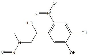 (-)-4-[1-Hydroxy-2-(methylnitrosoamino)ethyl]-5-nitro-1,2-benzenediol Struktur