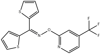 METHANONE, DI-2-THIENYL-, O-[4-(TRIFLUOROMETHYL)-2-PYRIDINYL]OXIME Struktur