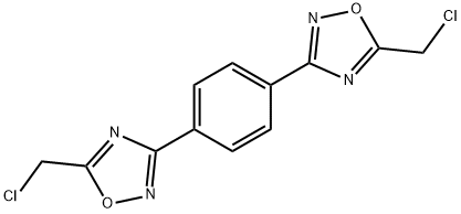 5-(CHLOROMETHYL)-3-(4-[5-(CHLOROMETHYL)-1,2,4-OXADIAZOL-3-YL]PHENYL)-1,2,4-OXADIAZOLE Struktur