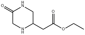 2-Piperazineaceticacid,5-oxo-,ethylester(9CI) Struktur