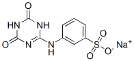 sodium 3-[(1,4,5,6-tetrahydro-4,6-dioxo-1,3,5-triazin-2-yl)amino]benzenesulphonate  Struktur