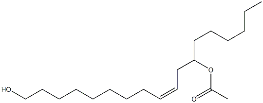 [Z,(+)]-9-Octadecene-1,12-diol 12-acetate Struktur