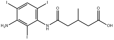 3'-Amino-2',4',6'-triiodo-3-methylglutaranilic acid Struktur