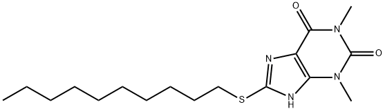 8-(Decylthio)theophyline Struktur