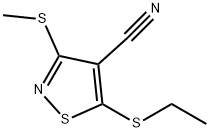 5-(Ethylthio)-3-(methylthio)-4-isothiazolecarbonitrile Struktur