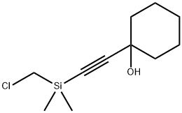 1-[[(Chloromethyl)dimethylsilyl]ethynyl]-1-cyclohexanol Struktur