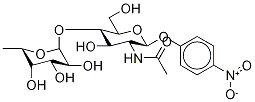 4-NITROPHENYL 2-ACETAMIDO-2-DEOXY--4-O-A-L-FUCOPYRANOSYL)-B-D-GLUCOPYRANOSIDE Struktur