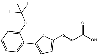 3-(5-(2-TRIFLUOROMETHOXYPHENYL)2-FURYL)PROPENOIC ACID Struktur