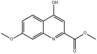 4-Hydroxy-7-methoxy-quinoline-2-carboxylic acid methyl ester Struktur