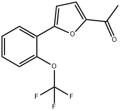 1-[5-[2-(TRIFLUOROMETHOXY)PHENYL]-2-FURYL]ETHAN-1-ONE Struktur