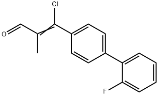 3-CHLORO-3-(2'-FLUORO[1,1'-BIPHENYL]-4-YL)-2-METHYLACRYLALDEHYDE Struktur