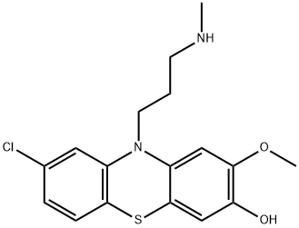 8-Chloro-10-[3-(methylamino)propyl]-2-methoxy-10H-phenothiazin-3-ol Struktur