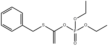 Phosphoric acid diethyl 1-(benzylthio)ethenyl ester Struktur