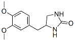 4-((3,4-dimethoxyphenyl)methyl)-2-imidazolidinone Struktur