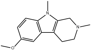 2,3,4,9-Tetrahydro-6-methoxy-2,9-dimethyl-1H-pyrido[3,4-b]indole Struktur