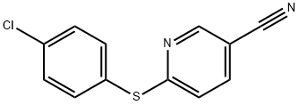 6-[(4-CHLOROPHENYL)THIO]NICOTINONITRILE Struktur