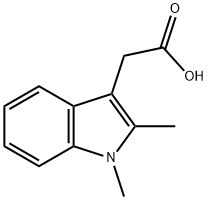 (1,2-DiMethyl-1H-indol-3-yl)-acetic acid Struktur