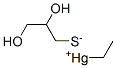 Ethylmercury 2,3-dihydroxypropylmercaptide Struktur