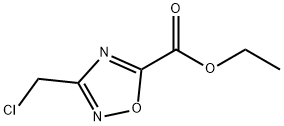 3-CHLOROMETHYL-[1,2,4]OXADIAZOLE-5-CARBOXYLIC ACID ETHYL ESTER
 Struktur