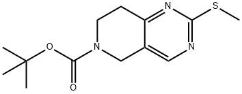 2-Methylsulfanyl-7,8-dihydro-5H-pyrido[4,3-d]pyriMidine
-6-carboxylic acid tert-butyl ester Struktur